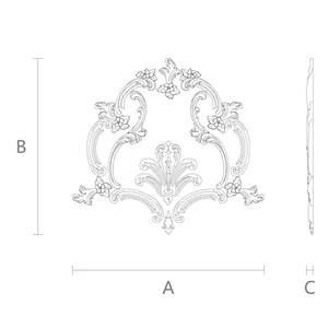 Unfinished  onlays set with additional flower elements